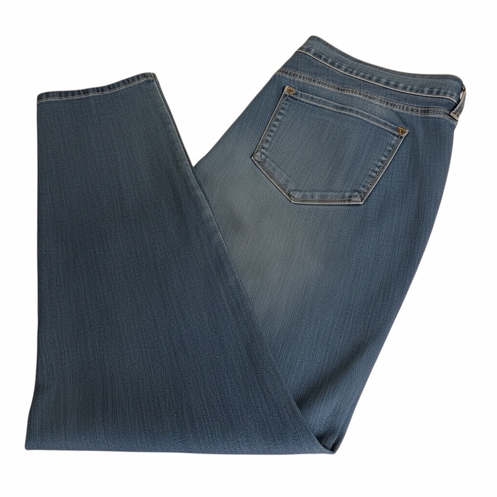 NYDJ Marilyn Straight Leg Jeans Woman’s Plus Size 18W Denim Faded Light Blue